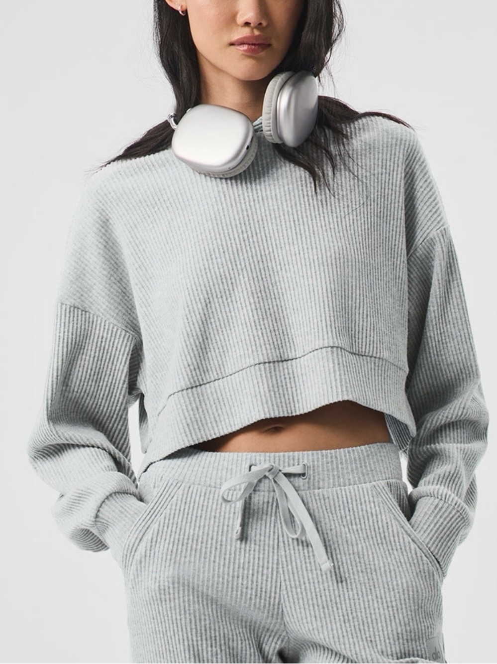ALO Yoga- Muse Hoodie- Athletic Heather Gray XS
